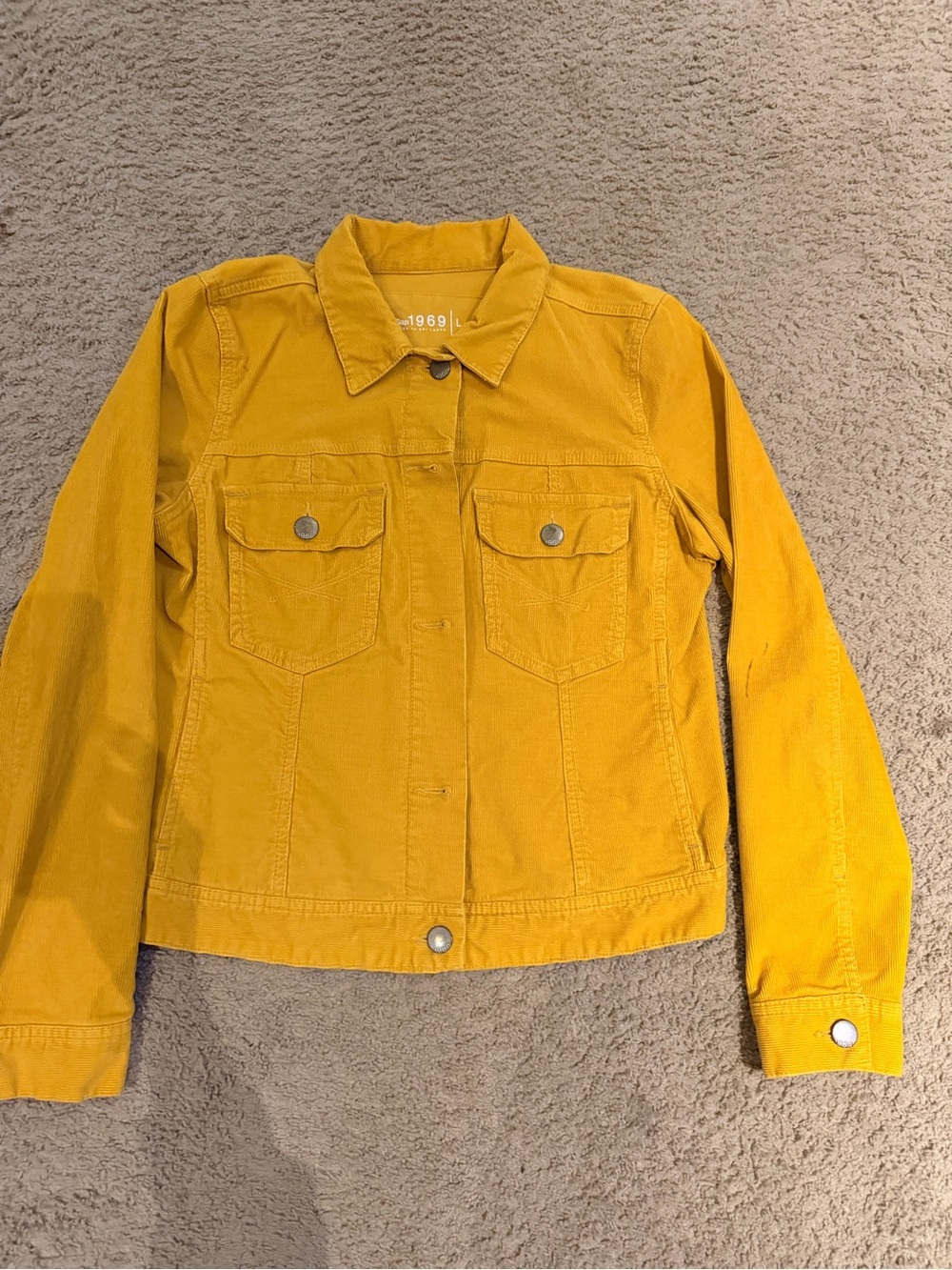 GAP Mustard Yellow Corduroy Trucker Jacket